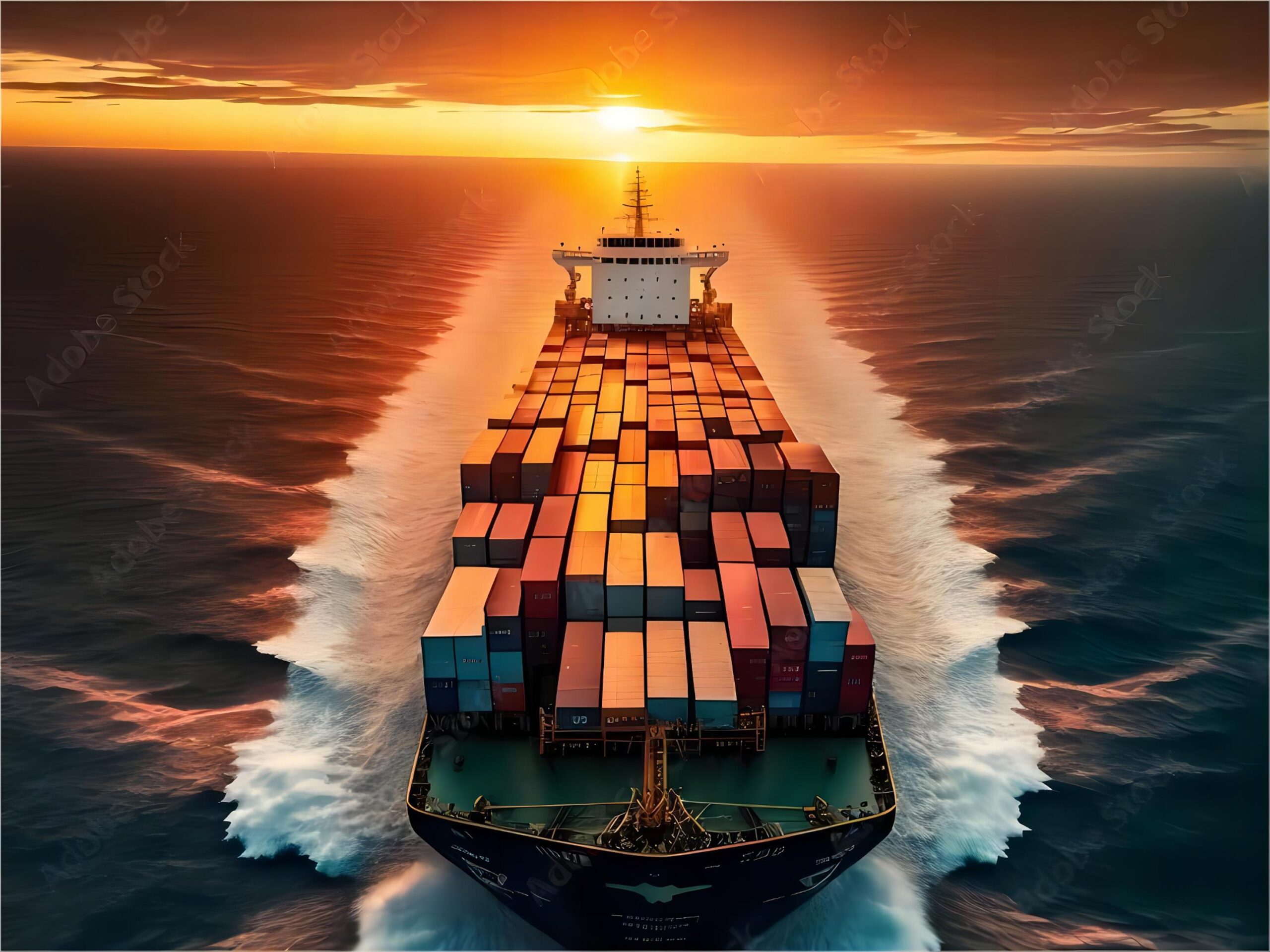 Logistics comparison chart for air and sea freight