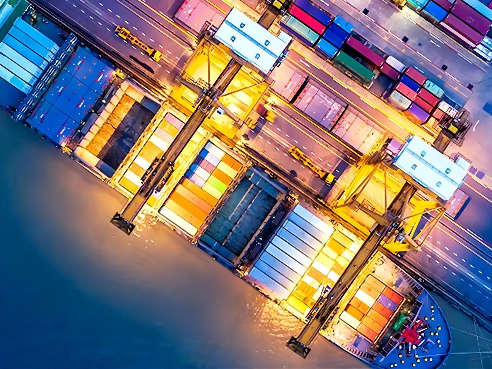 Cargo ship in port representing sea freight logistics in 2026